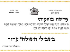 פרשת בחוקותי - בית כנסת כדורי מושב מטע