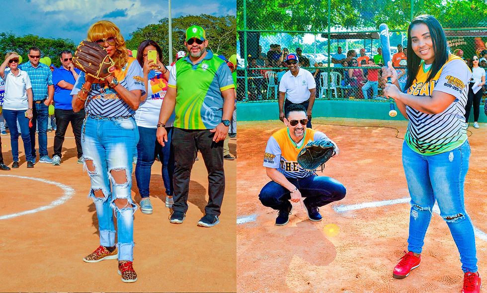 Fefita la Grande, realiza el lance de honor, que recibe el mambólogo Robert Liriano y batea la fiscal de Santiago para asuntos de la mujer, licenciada Cristina Ramírez, el árbitro honorífico es, Manuel Valdez.