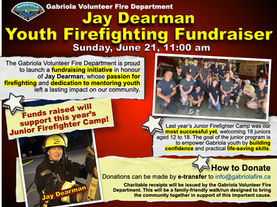 Jay Dearman Youth Firefighting Fundraiser, Sunday June 21