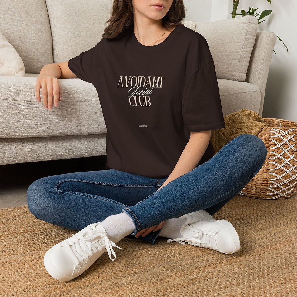 Thumbnail: Avoidant Social Club T‑Shirt — Introvert Humor Graphic Tee