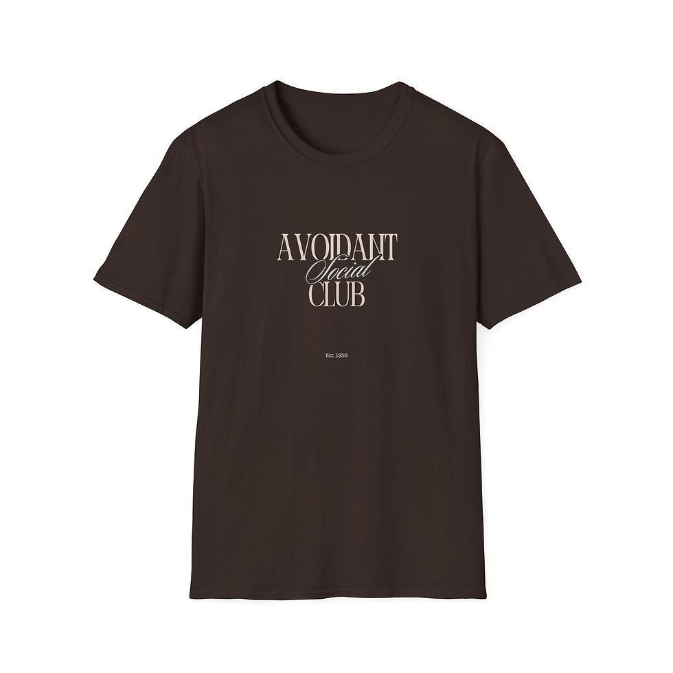 Thumbnail: Avoidant Social Club T‑Shirt — Introvert Humor Graphic Tee