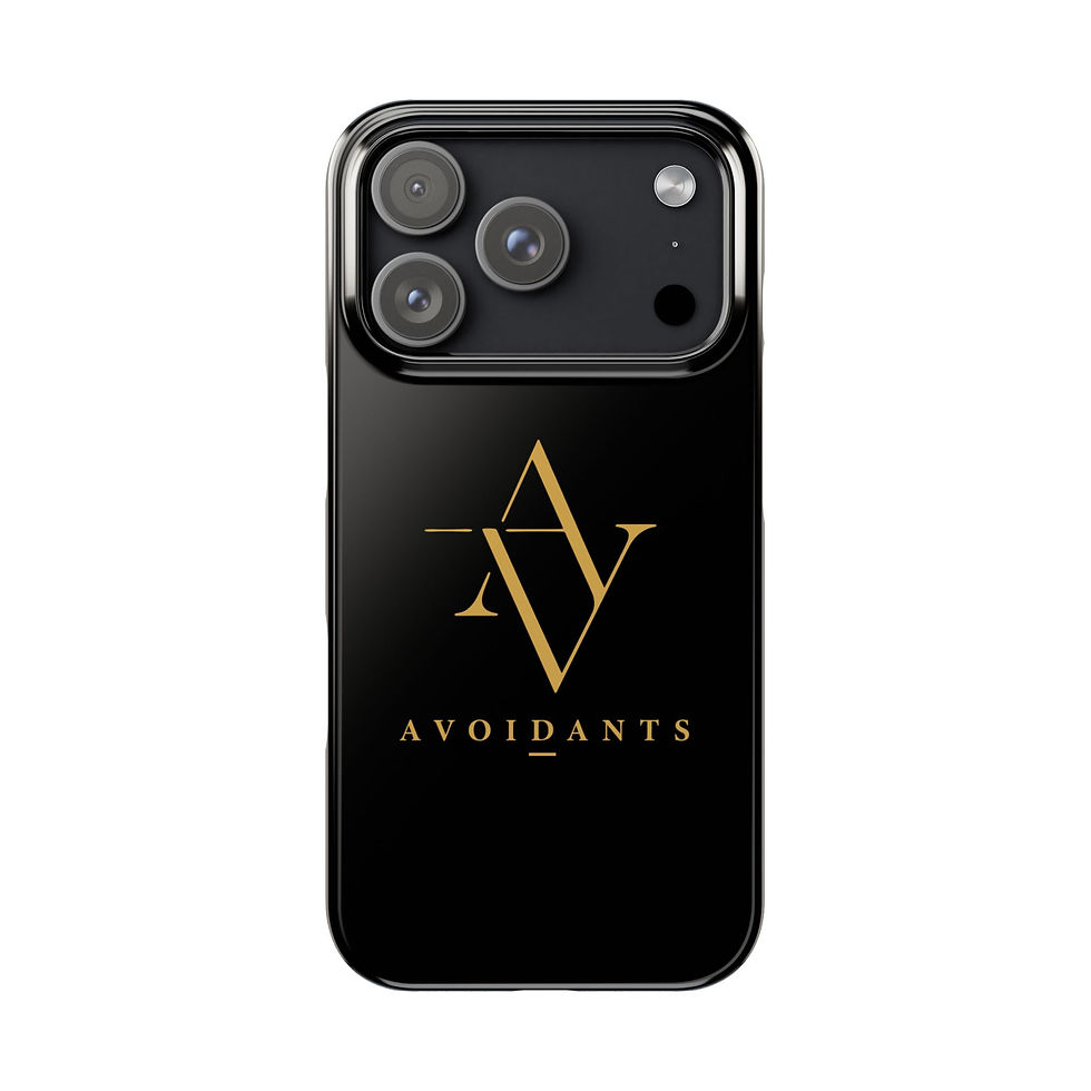 Thumbnail: The Signature Case — Avoidants™ Black & Gold Slim iPhone Case