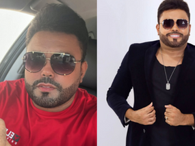 Cantor de forró é atingido no rosto por lata de cerveja durante show