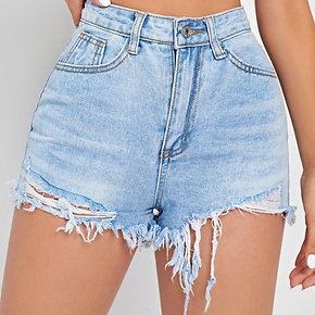 Short mezclilla talle alto