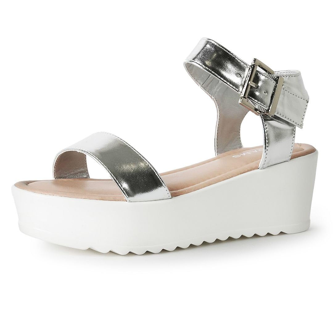 J. Adams Surf Platform Sandals Heeled Sandals for Women - Chunky Mid Heel Sandal