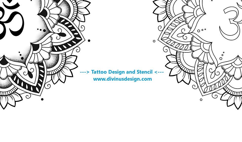 Thumbnail: OM Mandala 1 | Om Mandala Tattoo Design and Stencil - Instant Digital Download