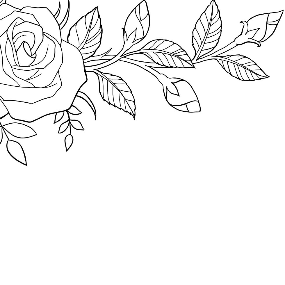 Thumbnail: Red Roses tattoo design + Stencil/Template - Instant Download