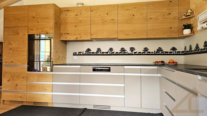 Küche, Einbauküche, Küchenbau, Scherenschnitt, Küchengeräte, Antifingerprint