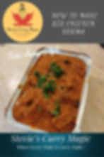 Takeaway-style BIR Chicken Korma in a foil tray, garnished with cilantro. Text: How to Make BIR Chicken Korma, Stevie’s Curry Magic.
