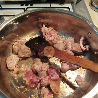 "Brown the meat in batches"