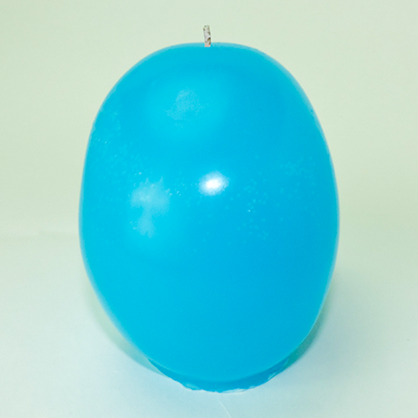 Thumbnail: Skull Decorative Pillar Candle Glacier Blue