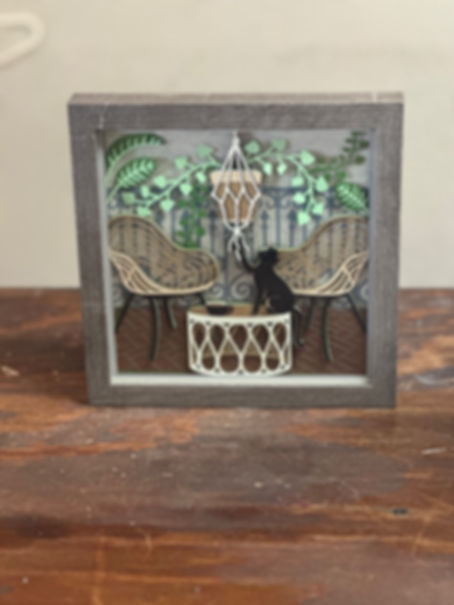 Layered Paper Art – Patio Moments with Cat