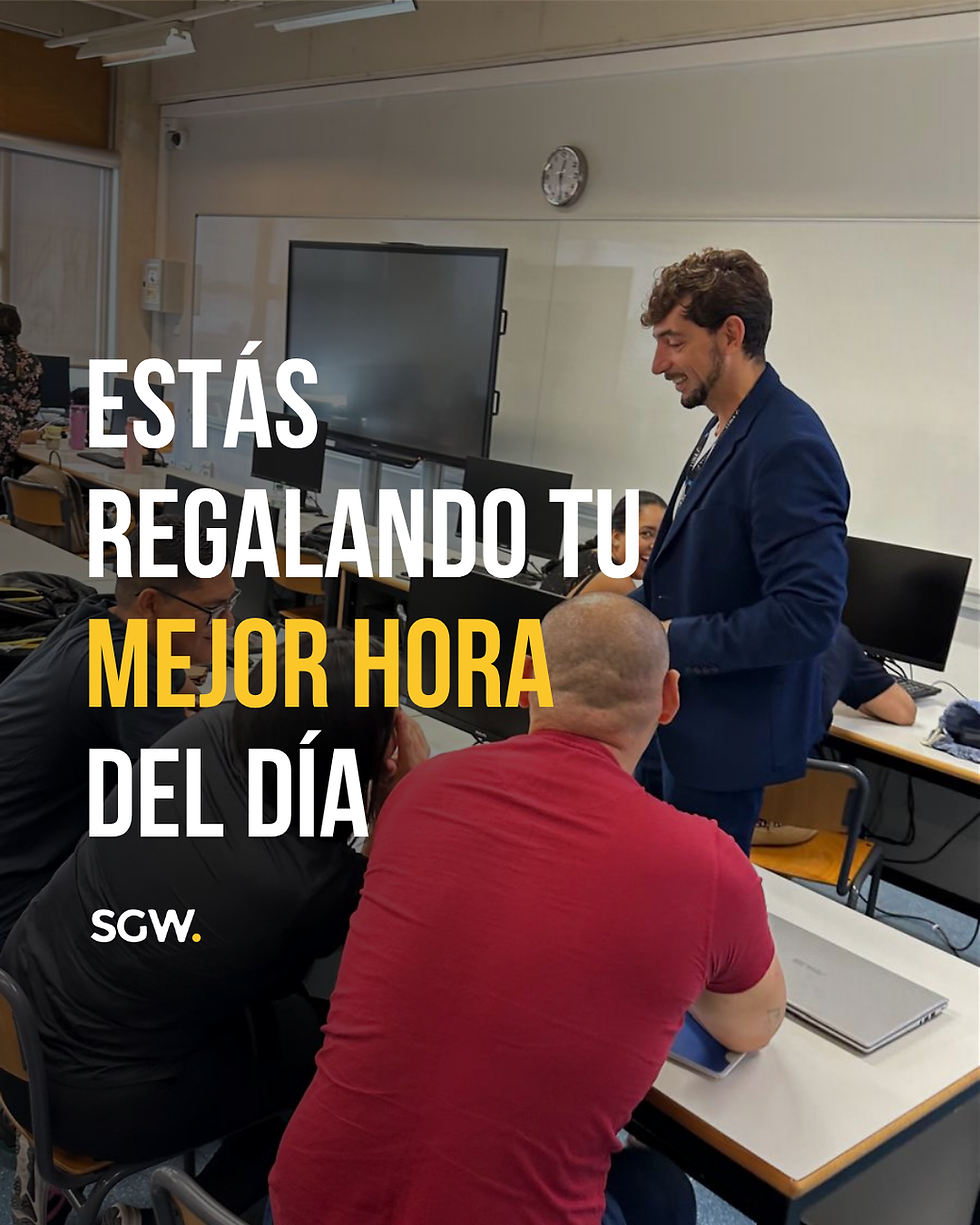 Estás regalando tu mejor hora del día