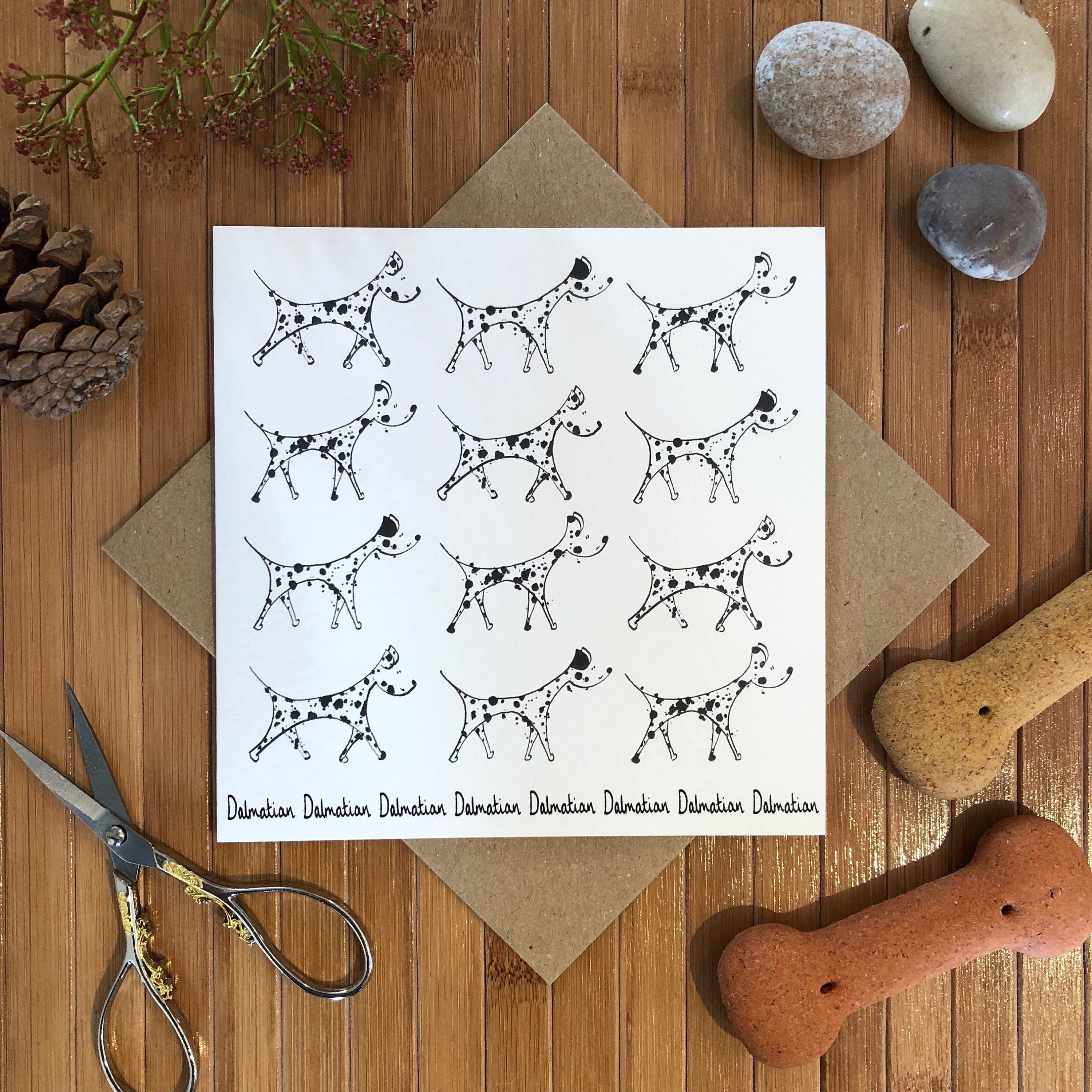 Dalmatian dog greeting card
