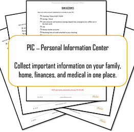 Appendix N - Personal Information Center_PIC_Document Tabs - Pet Preparedness by Dhucks - 