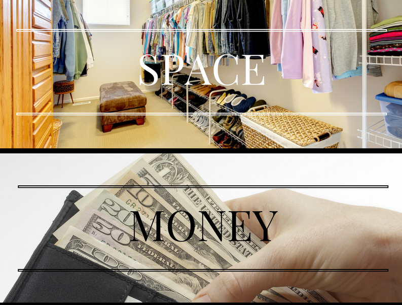 The cost of clutter in your closet - space, money, time, energy
