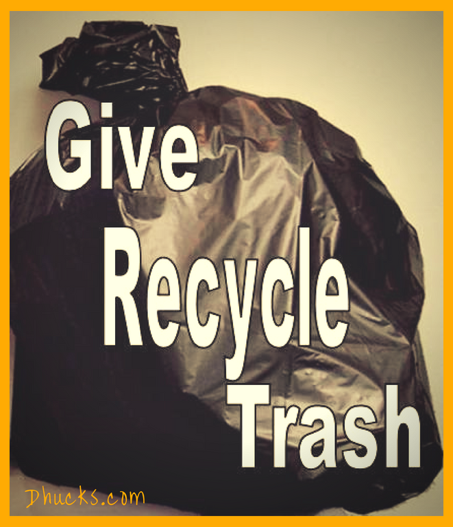 Sorting Categories into BAGS: Give Away | Recycle | Trash