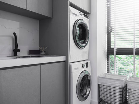 Sleek Modern Grey Laundry