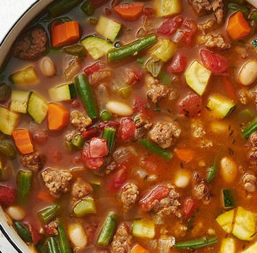 Sausage and Mixed Vegetable Soup