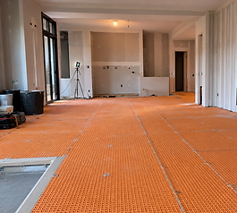 StrongRise Builders On site photo Thornhill Schulter waterproofing installed floor prep re