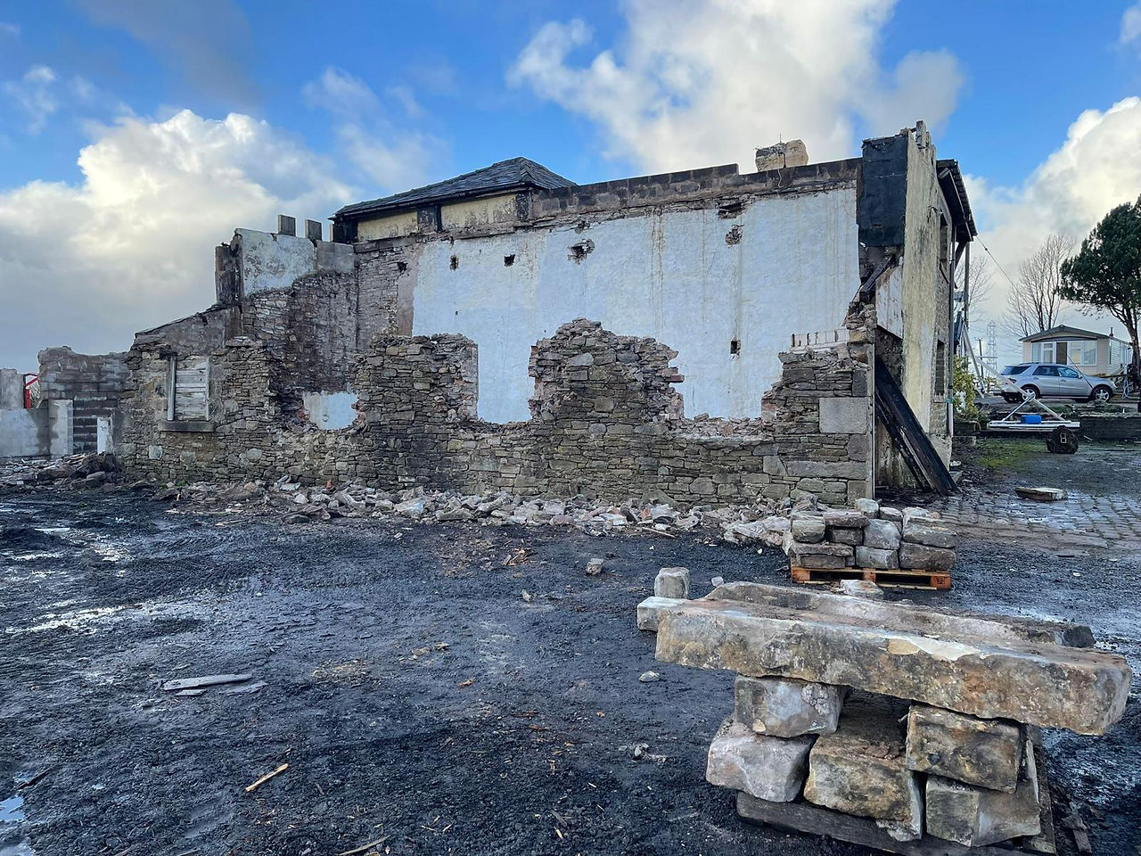NW Groundwork was commissioned to demolish the old farmhouse at Morris Bank Farm to pave the way for a new bungalow.