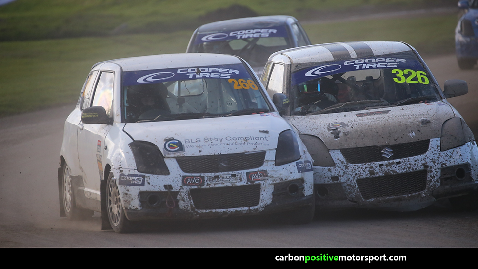 Junior rallycross drivers at Lydden Hill