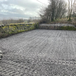 A view of the completed work to repair the colapsed culvert