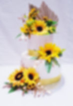 Sunflower wedding cake decorations