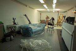 The inside of Burnley Film Studio