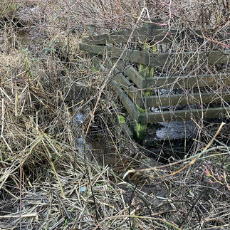 Evidence of the collapsed culvert