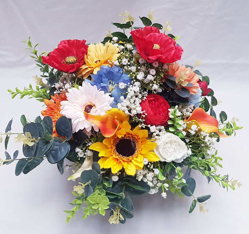 Sympathy flowers to lay as a tribute