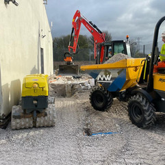 emergency work undertaken by NW Groundwork to repair lifting concrete walkways at Frodsham Wind Farm