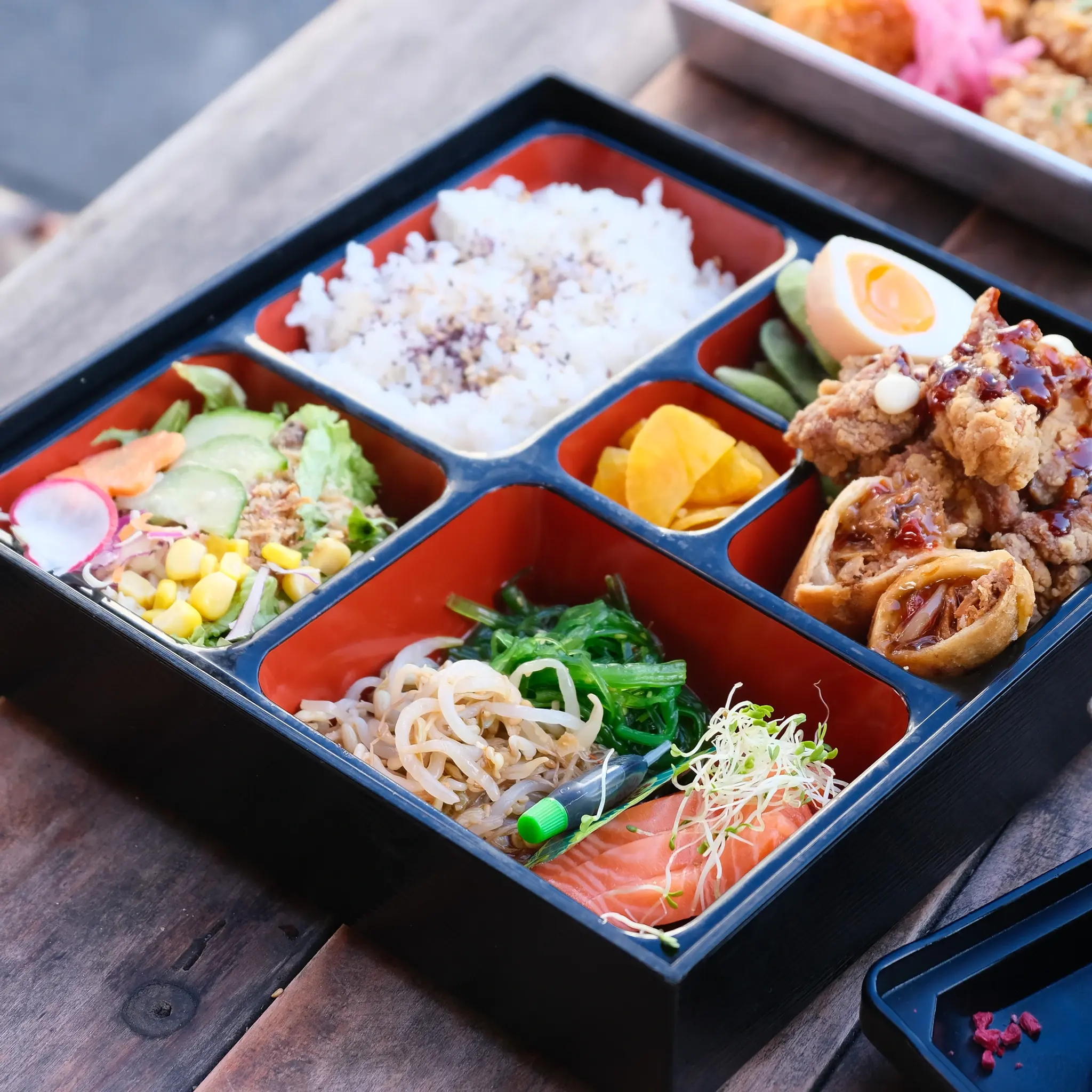 Individual Lunch Bento Box - Double Dribble Catering Christchurch