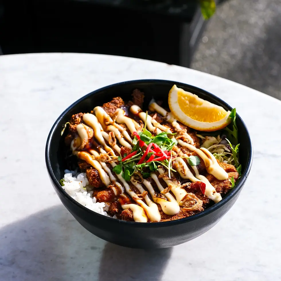 Thumbnail: Sushi Soldier Katsu Crispy Chicken on Rice - Christchurch Catering