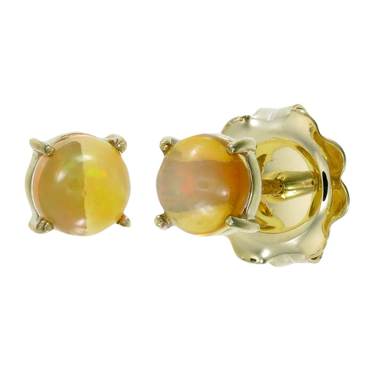 My Signature Gem - 1.26ct Golden Ethiopian Opal Stud Earrings