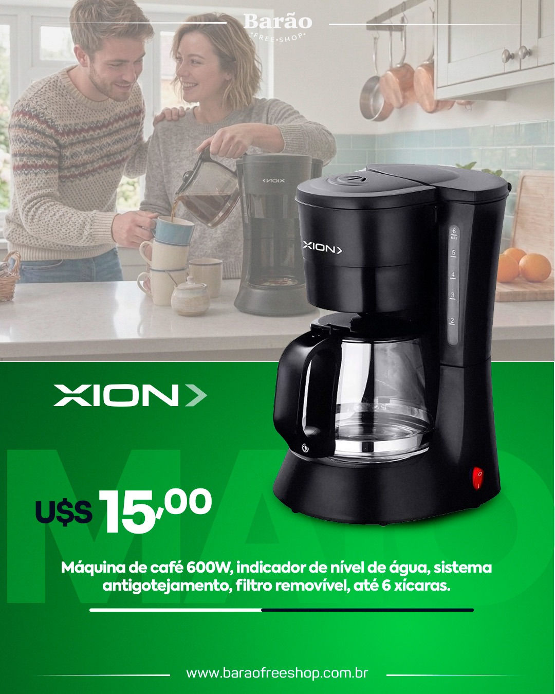 XION MAQUINA DE CAFÉ 600W