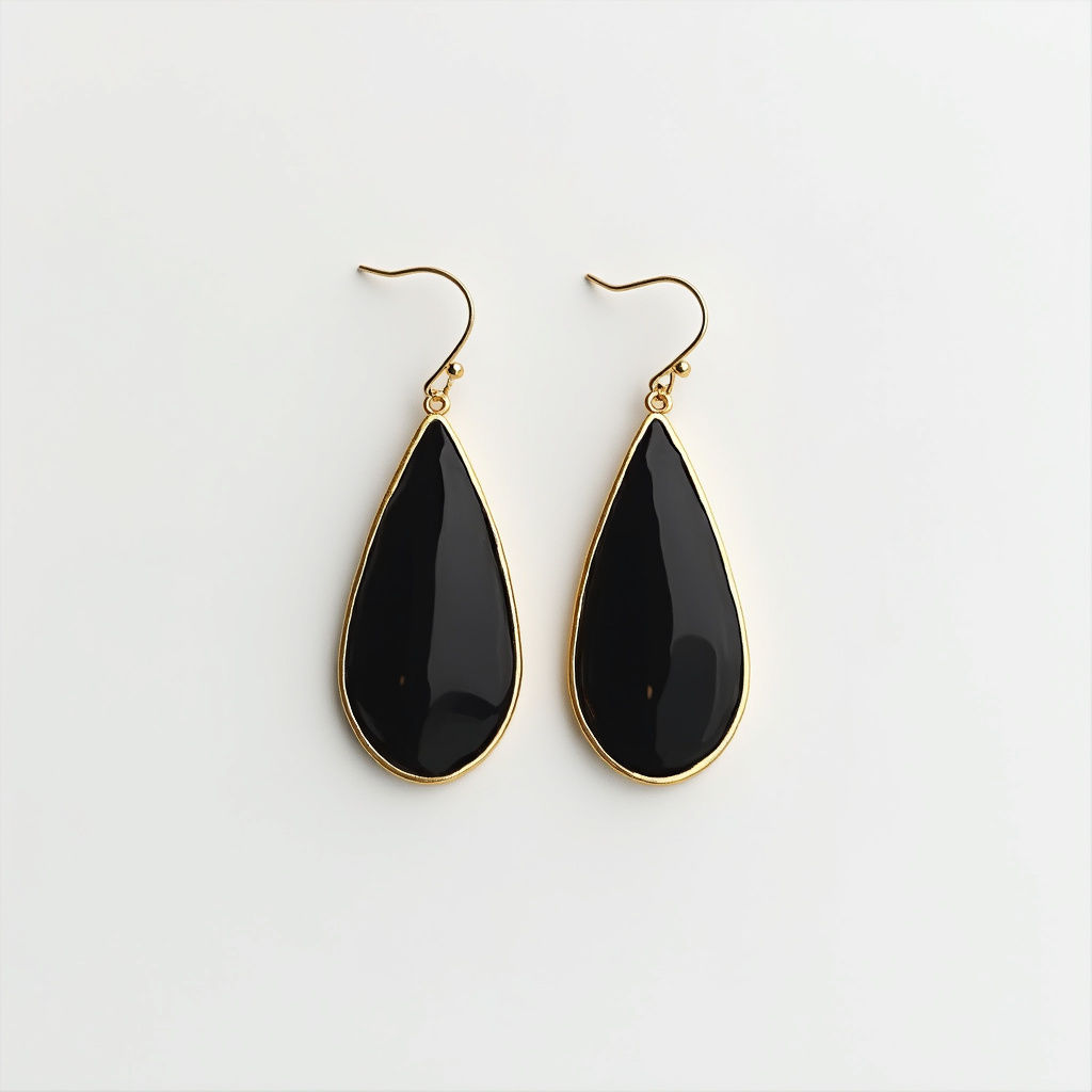 Noir Teardrop Earrings