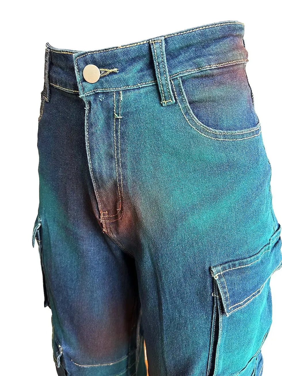 Thumbnail: Ladies Street Wear Fashion Green Cargo Pants