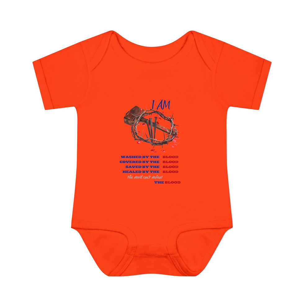 Thumbnail: Washed By The Blood Infant Baby Rib Bodysuit