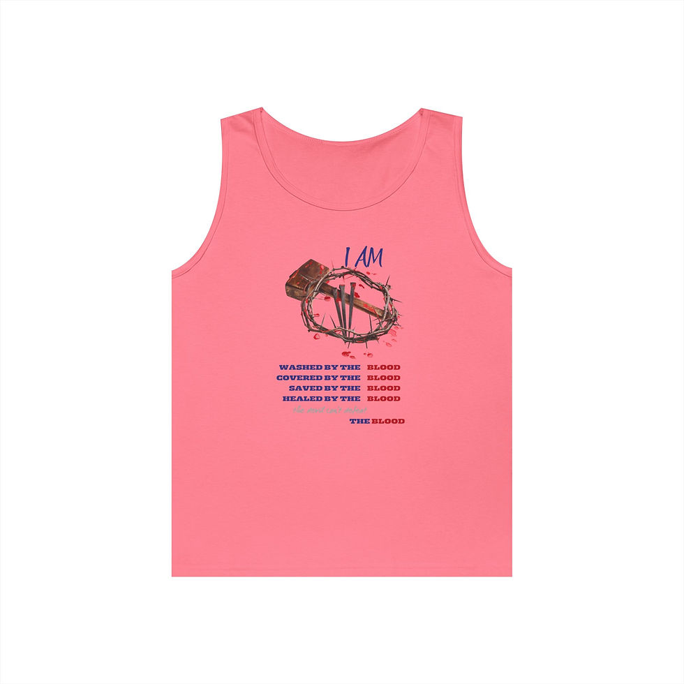 Thumbnail: Washed By The Blood Heavy Cotton Tank Top