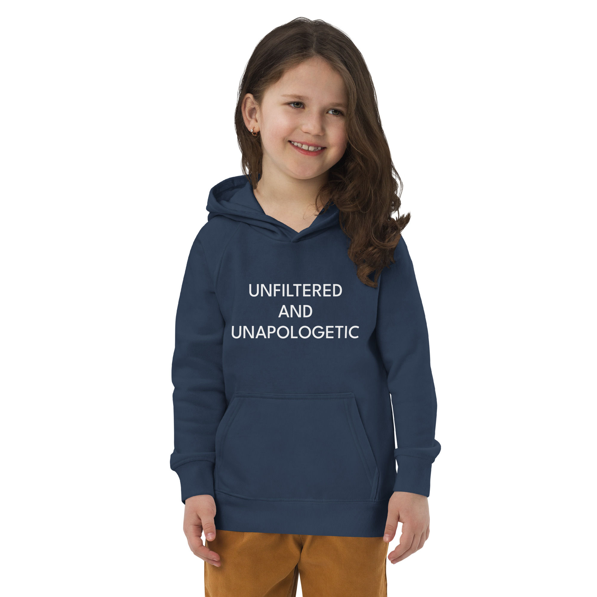 UNFILTERED AND UNAPOLOGETIC Kids eco hoodie