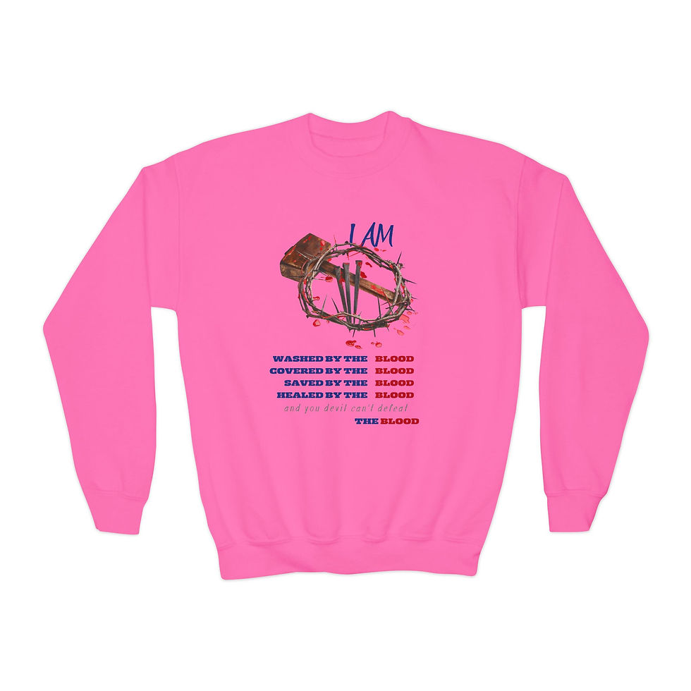 Thumbnail: Washed by the Blood Youth Crewneck Sweatshirt