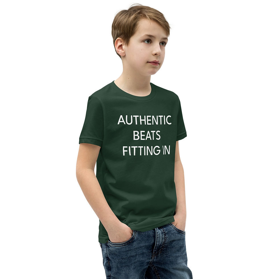 Thumbnail: AUTHENTIC BEATS FITTING IN Youth Short Sleeve T-Shirt
