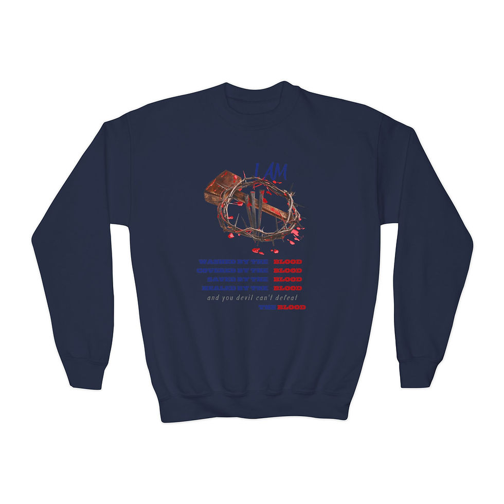 Thumbnail: Washed by the Blood Youth Crewneck Sweatshirt