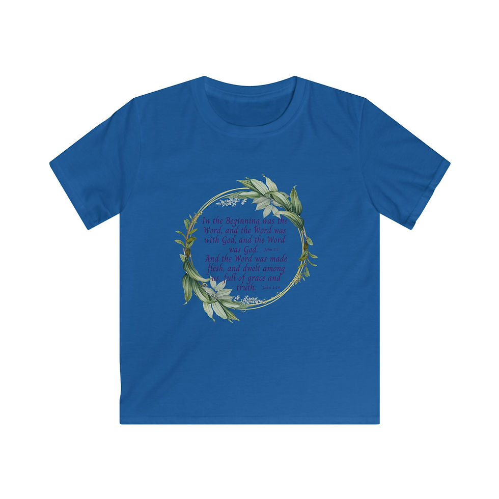 Thumbnail: In The Beginning Kids Softstyle Tee