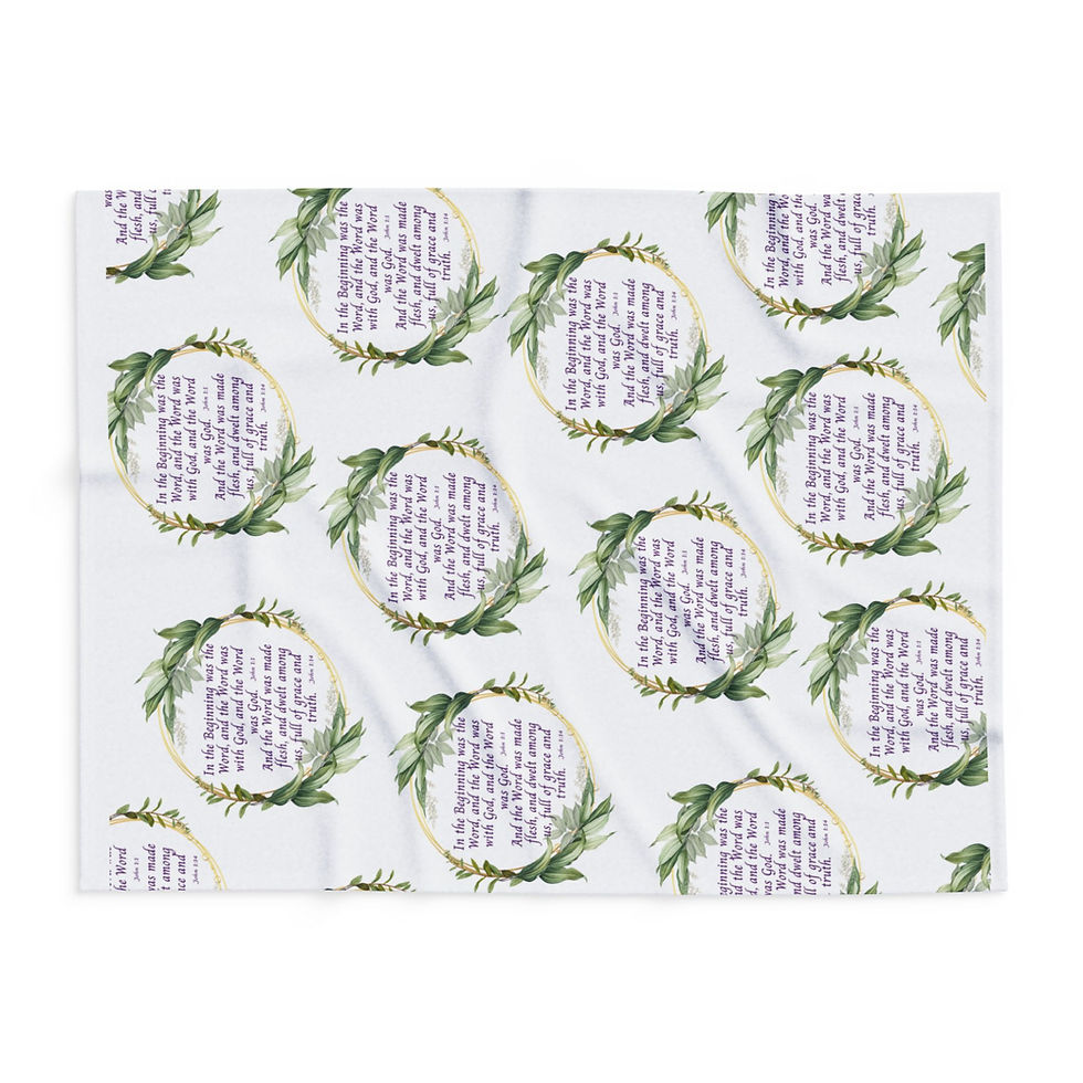 Thumbnail: In The Beginning Arctic Fleece Blanket (one side)