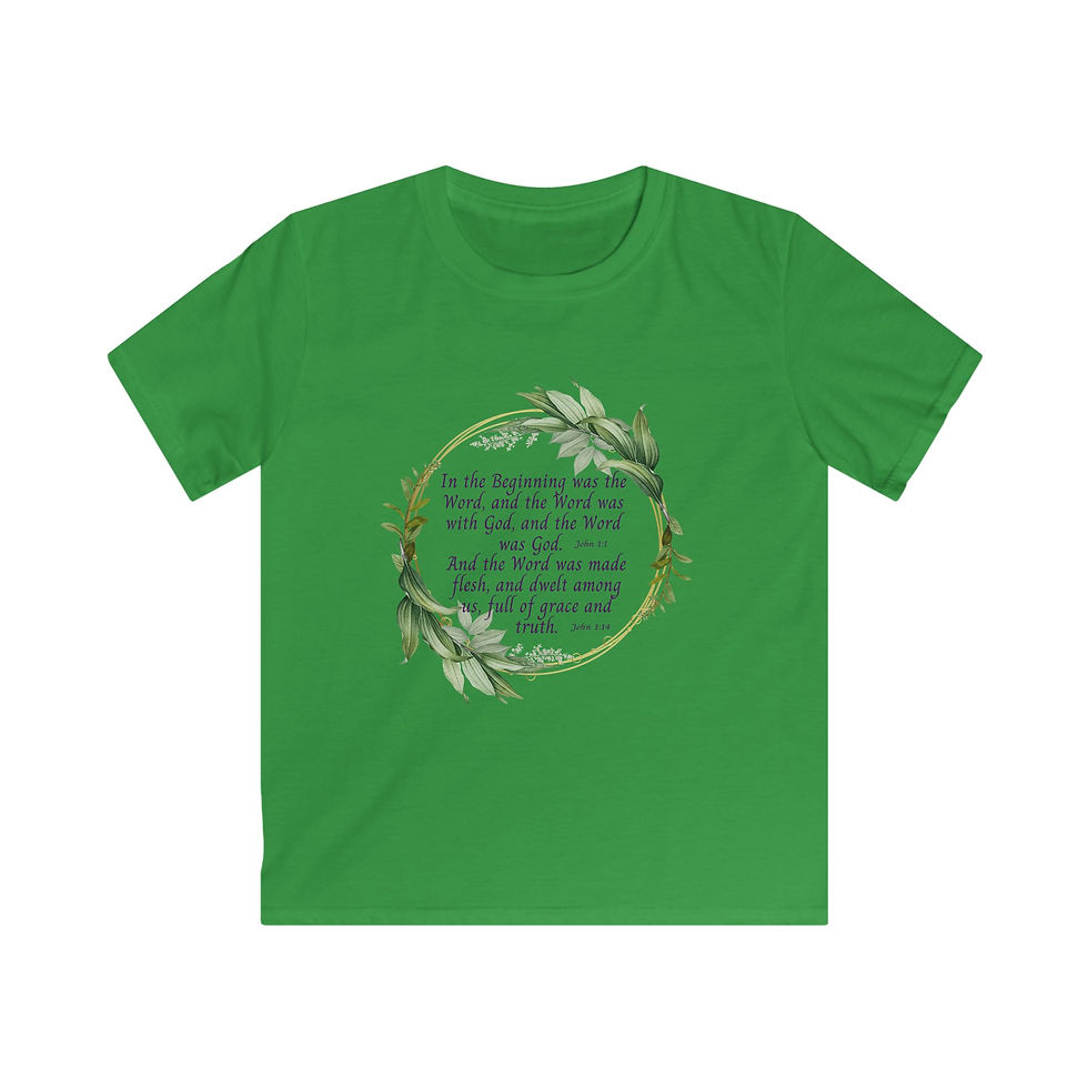Thumbnail: In The Beginning Kids Softstyle Tee