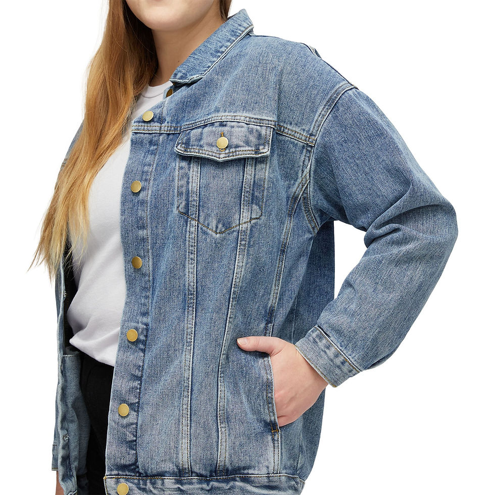Thumbnail: Washed By The Blood Women's Denim Jacket