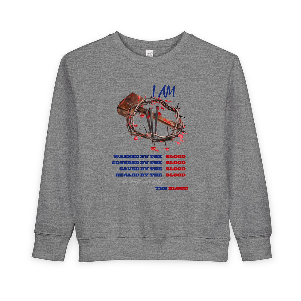 Thumbnail: Washed By The Blood Toddler Sweatshirt