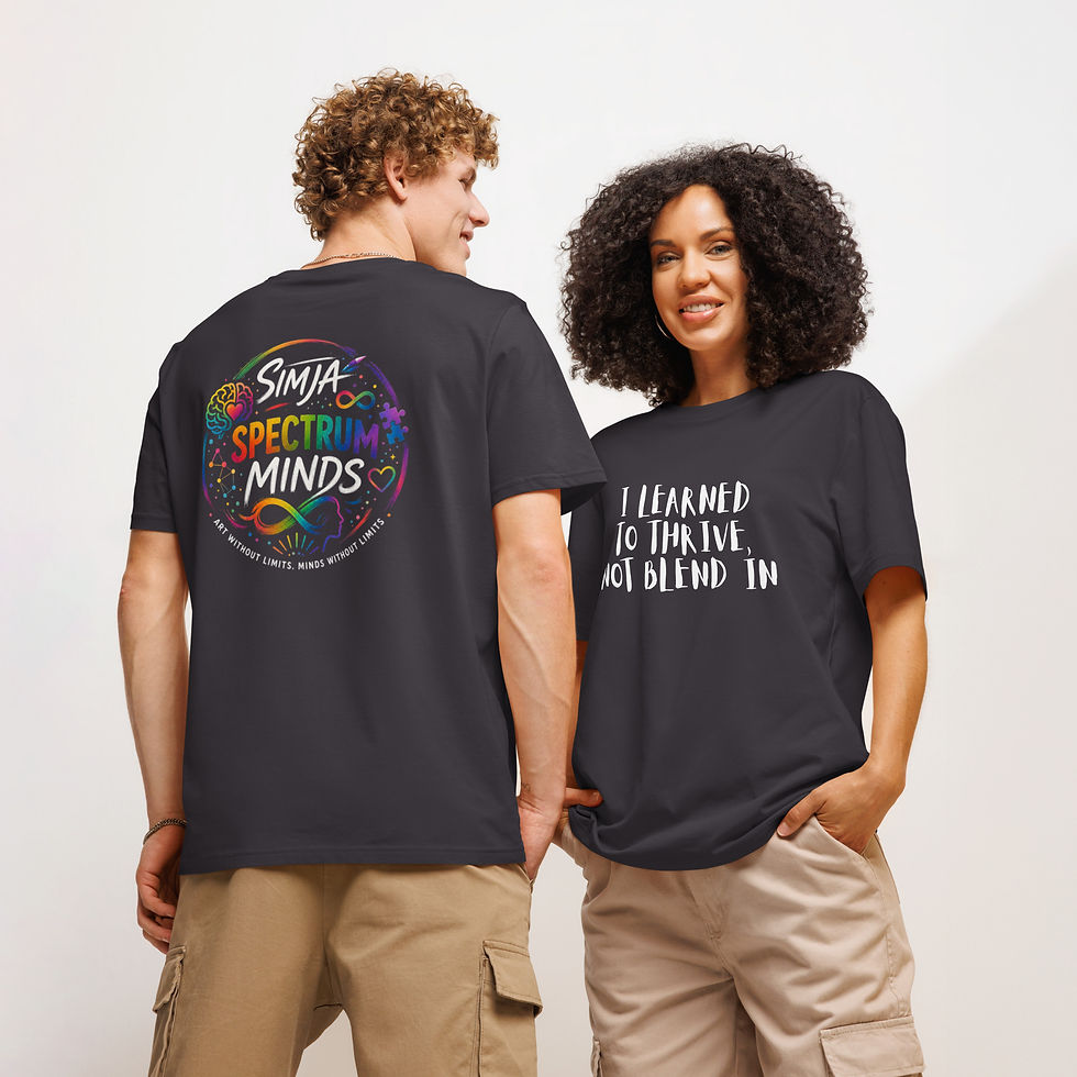 Thumbnail: I LEARNED TO THRIVE, NOT BLEND IN Unisex organic ribbed neck t-shirt
